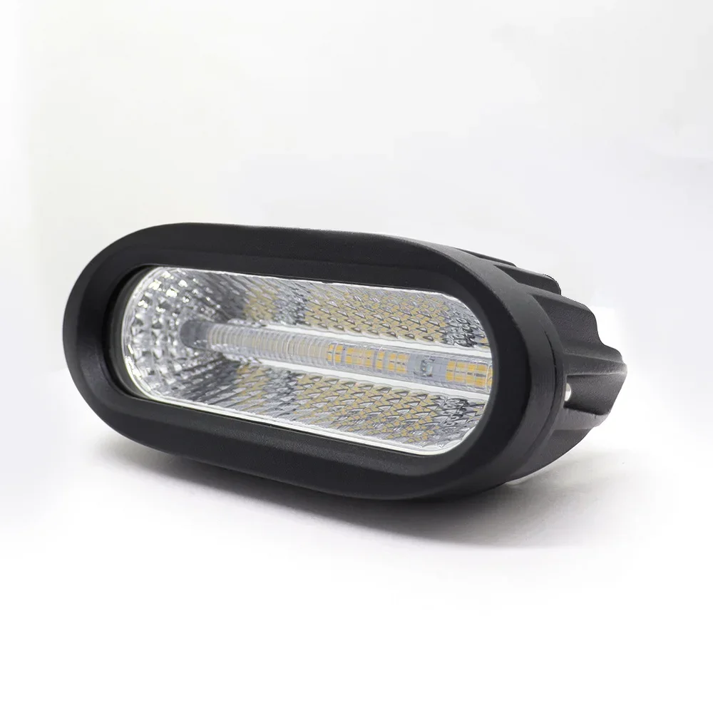 TCYATO Modified 6-inch Red and White Dual-color External Car Work Light on the Roof of an Off-road Vehicle