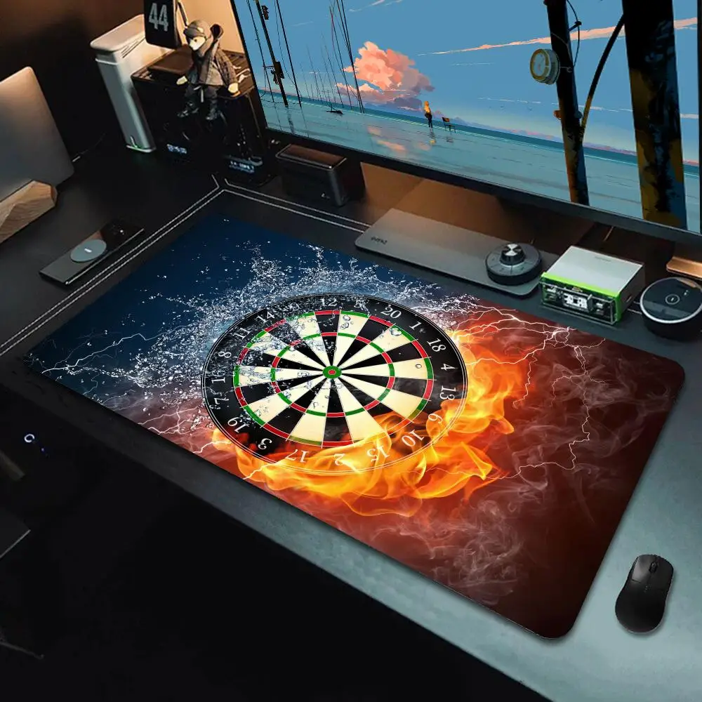 Gaming Mouse Pad Elemental Dart BoardJapanese Black Table Desk Mat Big Mousepad  XXL90x40 Carpet Keyboard Mouse Mats Company100x