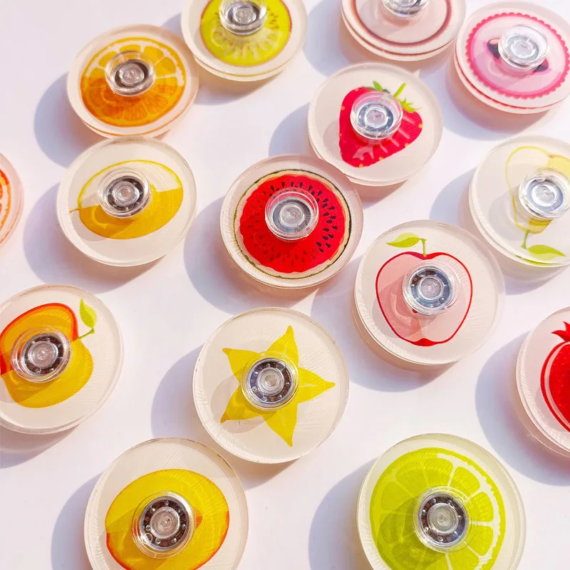 10PCS Fruit Style Small Fidget Spinners Stress Relief Sensory Toys for Kids Party Favors Goodie Bag Stuffers Classroom Prizes