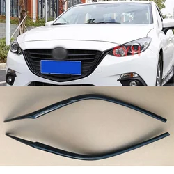 For Car Grille Trim Strip Splitter OLD Mazda 3 ABS FRONT Bumper Full Star RACING Grills Cover M3 ACCESSORIES 2014 2015 2016