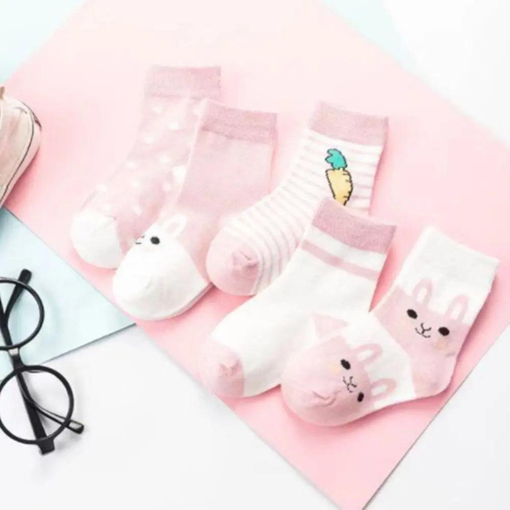 

New 1-3-6 Years Old Rabbit Pattern Cotton Short Socks Newborn Socks Boys and Girls