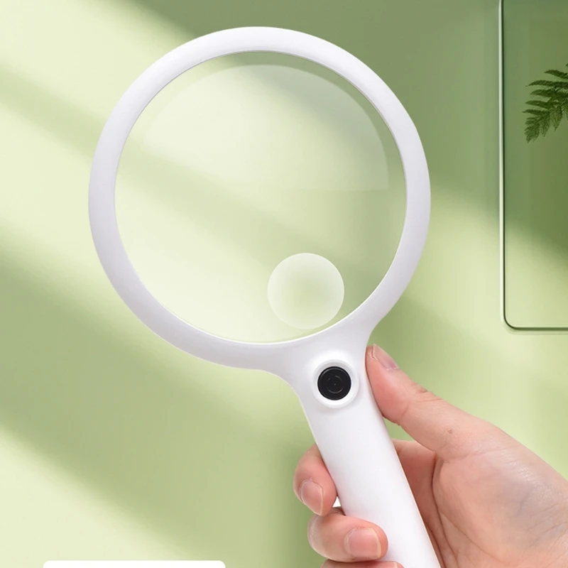 Illumination Magnifier with LED Light Suitable for Reading, Coin Inspection Close Work Crafts Hobbyists Jewelry Analysis