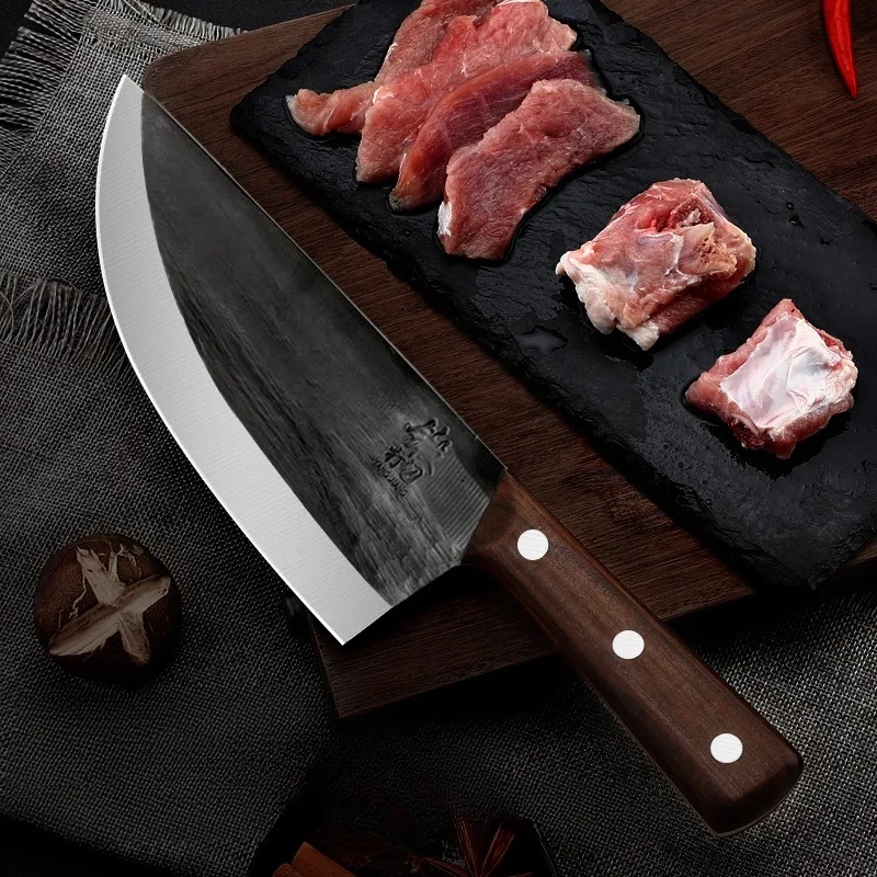 Manual precision forging slaughter cutlass,professional chef knife,versatile sharp knife,pig slaughter sheep kitchen accessories