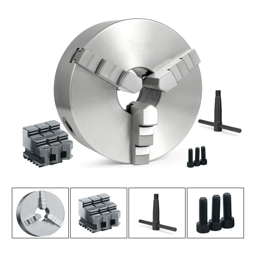 Nowy uchwyt tokarski K11 3-szczękowy ręczny samocentrujący K11-80 K11-100 K11-125 K11-130 K11-160 z akcesoriami do obrabiarek