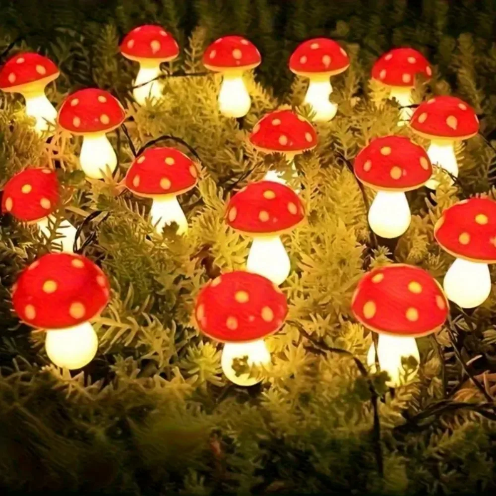 Solar Mushroom Garden Lights IP65 Waterproof Landscape Lamp 8 Modes for Lawn WalkwayFlower Bed Backyard Patio Outdoor Decor