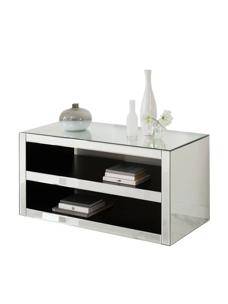 

Entrance decorative cabinet simple shelf simple shoe display table mirror storage 3213