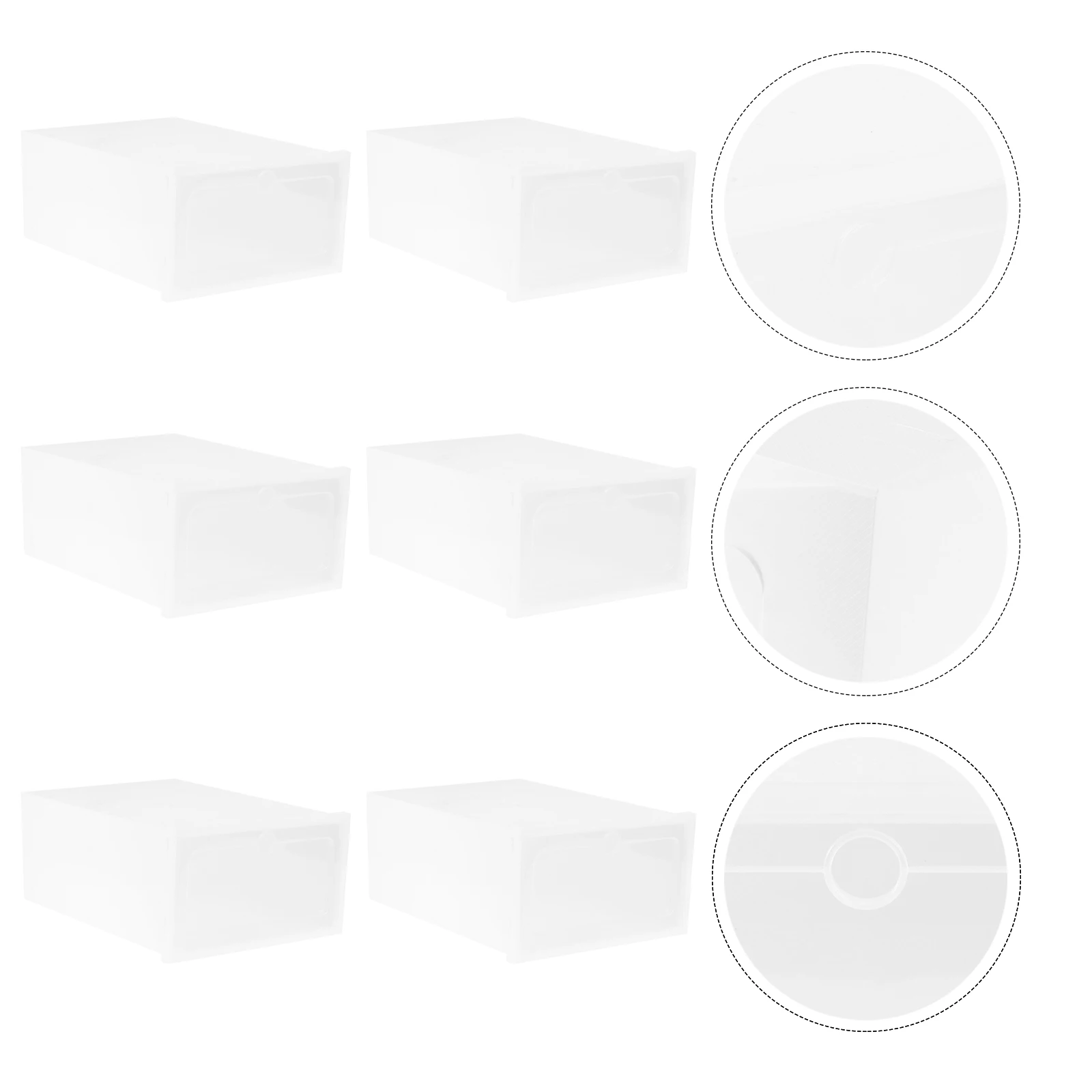

Clear Transparent Shoe Container Organizers Stackable Shoes Storage Box for Closet Organization and Tidy