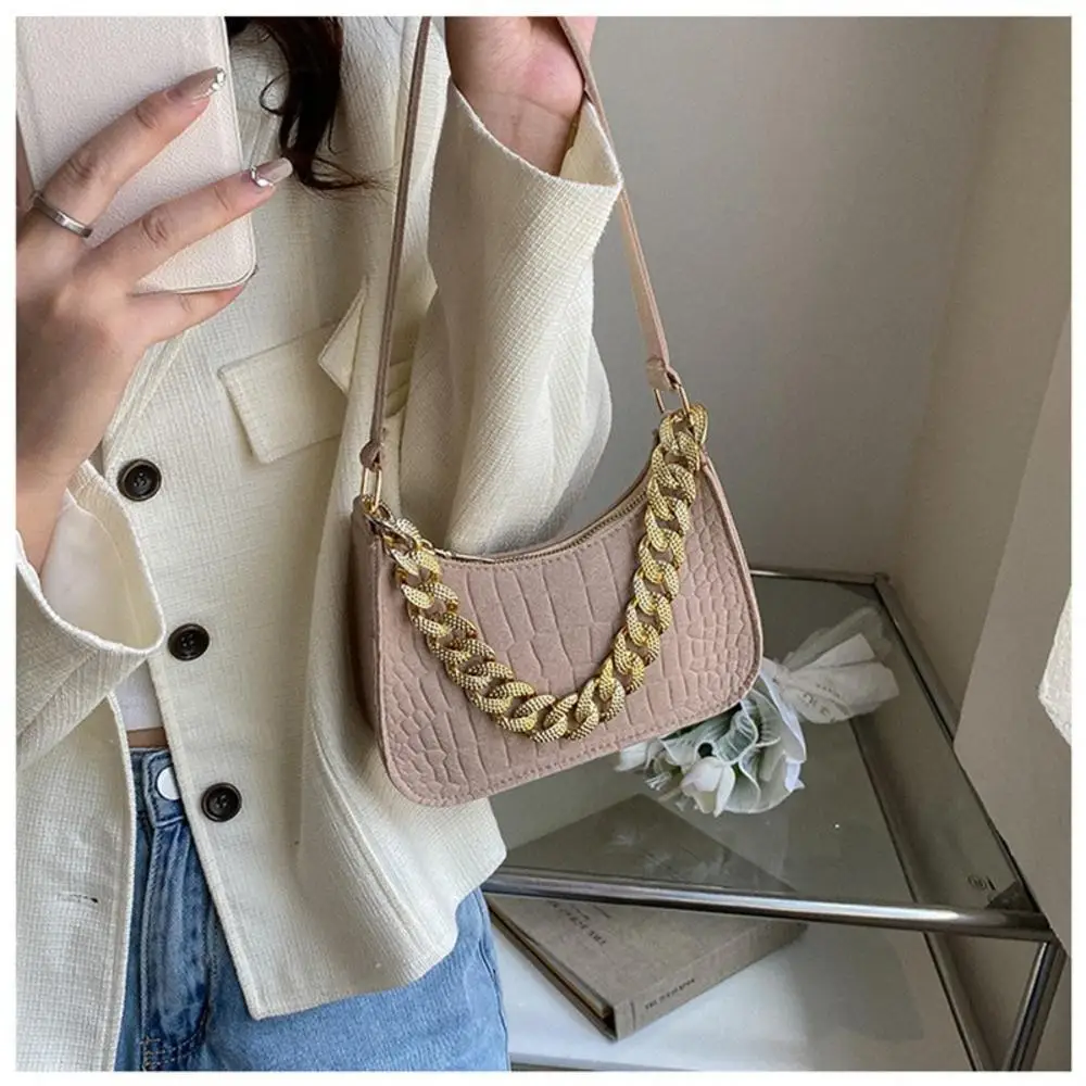 Luxury Brand Handbags Summer Metal Chain Shoulder Bag Women Office Party Handbag Elegant Ladies Fashion Clutch Bags New