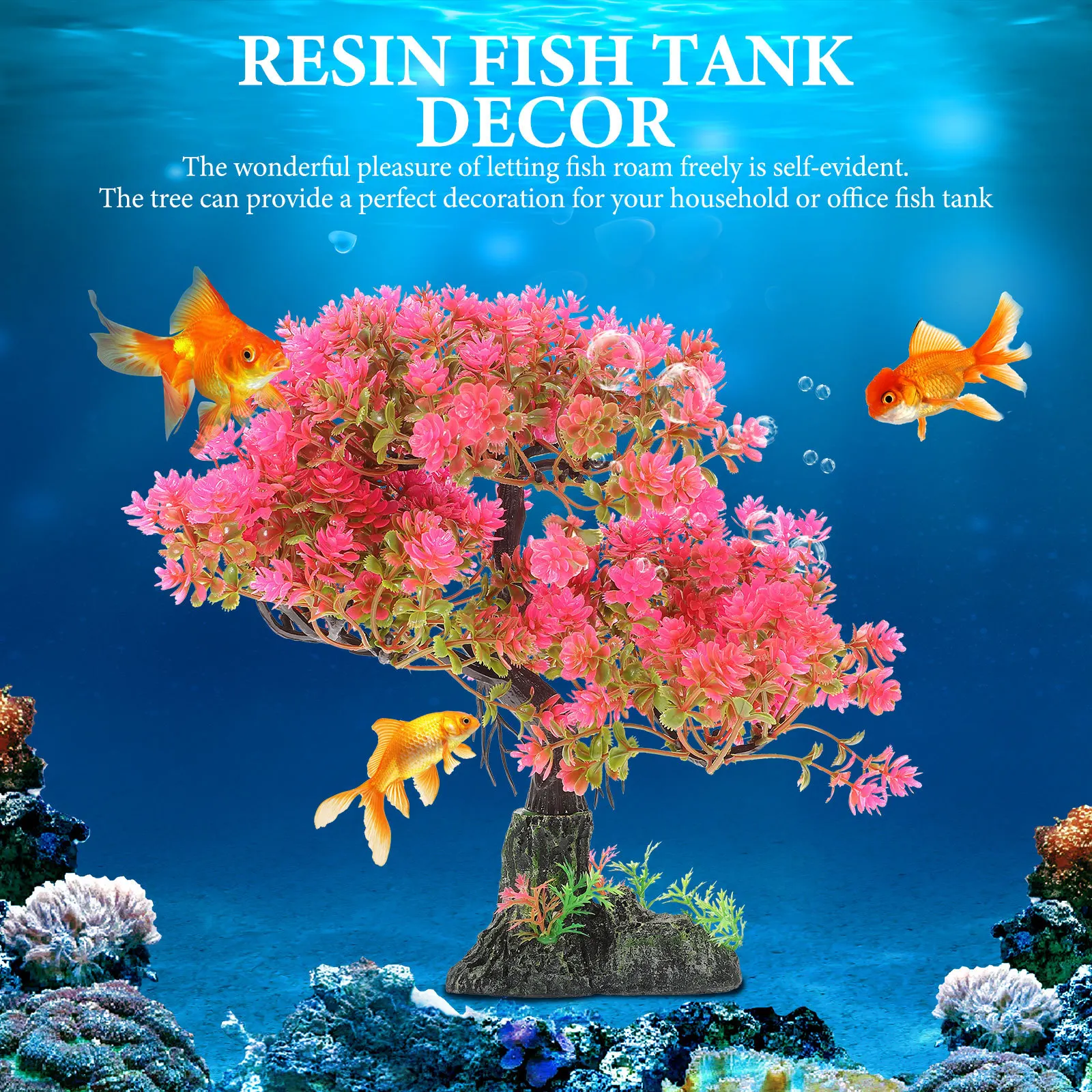 

Charming Household Aquarium Plant Resin Decor for Elegant Room and Festival Gift Fake Tree Decorative Aquarium Plant