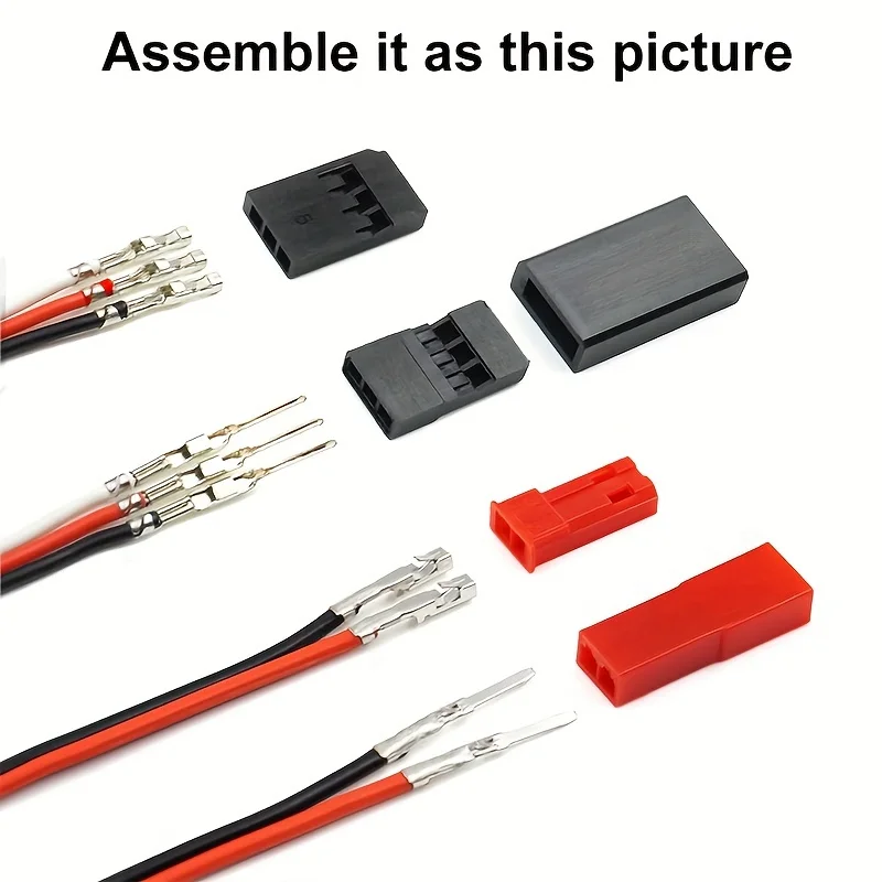 40Sets Servo Plug Male Female Connector Crimp Pin Cable Kit Compatible JST SYP Futaba for Hitec Spektrum RC