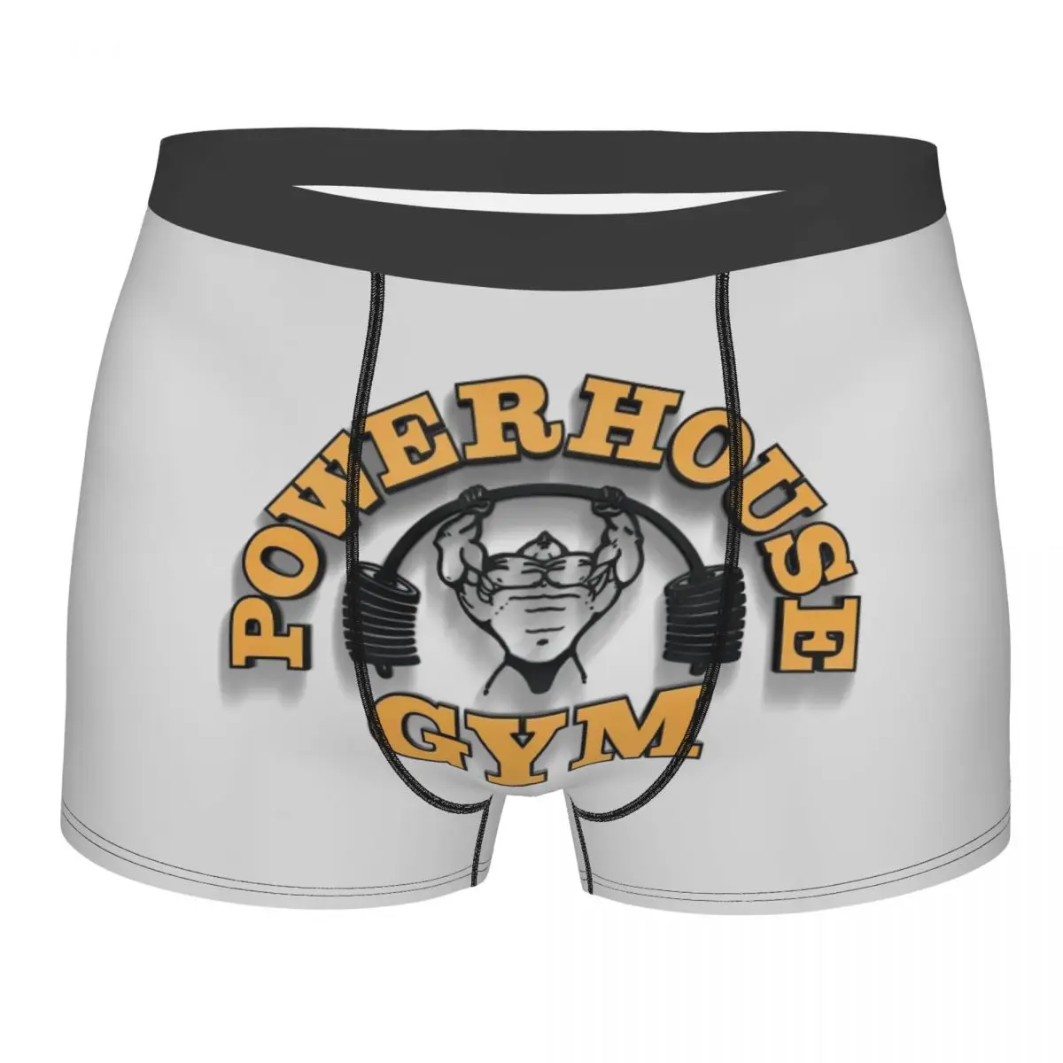 

Custom Powerhouse Gym Underwear Men Printed Bodybuilders Fitness Boxer Briefs Shorts Panties Breathable Underpants