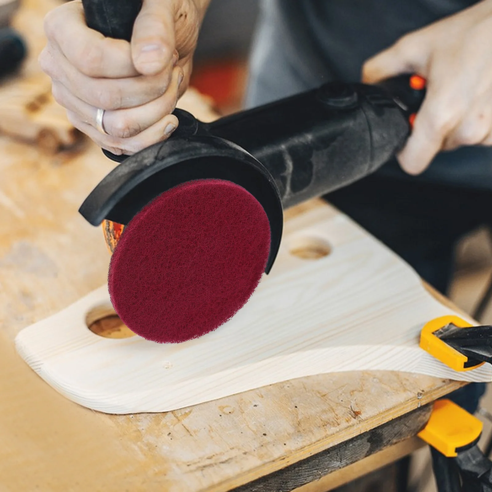 

10pcs Electric Sanding Disc Polishing Pads 400# Red High Efficiency Grinding Supplies Tool Home Use Woodworking MultiUse