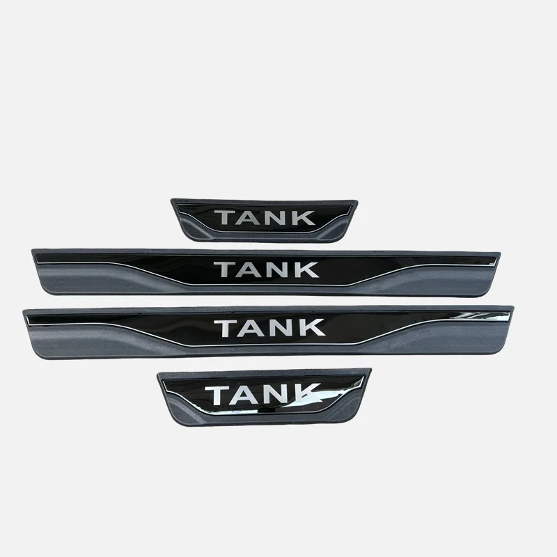 For GMW TANK300 TANK500 TANK 300 500 Car Door Sill Welcome Pedal Adhesive Threshold Protector 5D Stickers ABS Steel Anti-Scratch