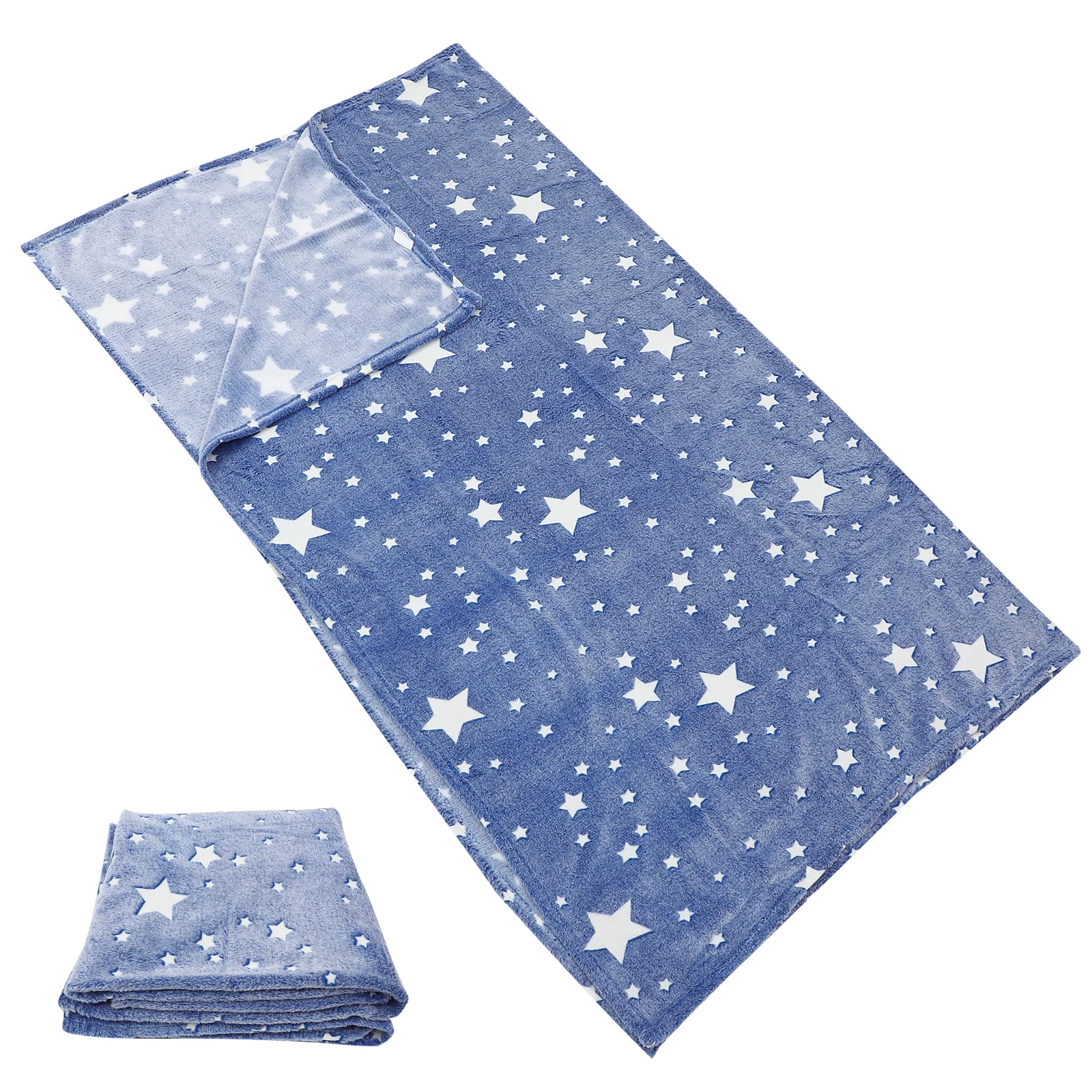 

Glow in the dark Blanket 152x127CM Soft Cozy Polyester Children Adult Nap Double sided Warm Lightweight Portable