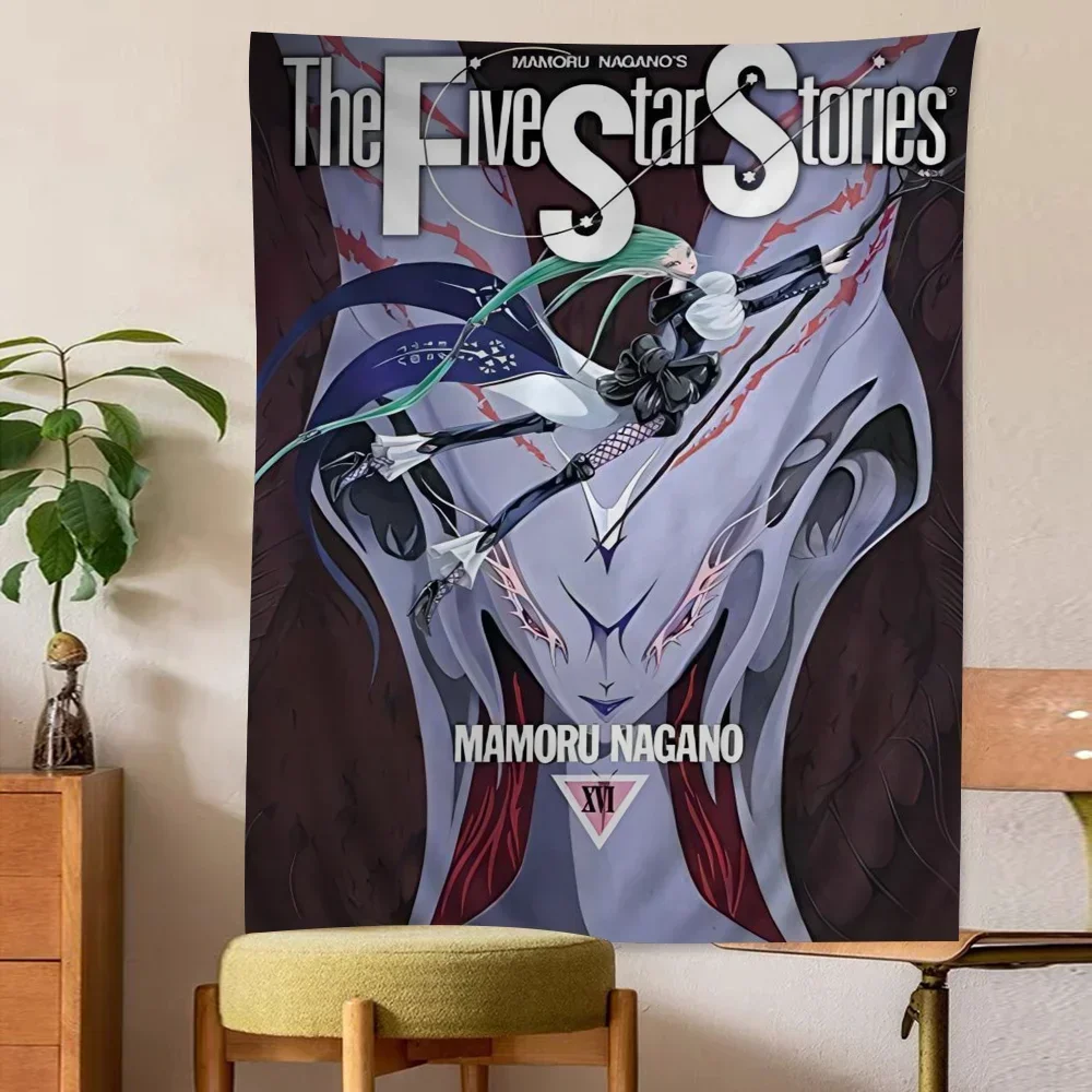 Five Star Stories Anime Tapestry Anime Tapestry Hanging Tarot Hippie Wall Rugs Dorm Wall Hanging Sheets