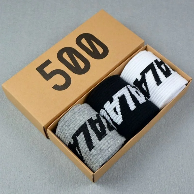 Palace 농구 양말 - 종아리 중간 글자 그래픽 운동 양말, 수분 흡수 흑백 남여 공용 스트리트웨어