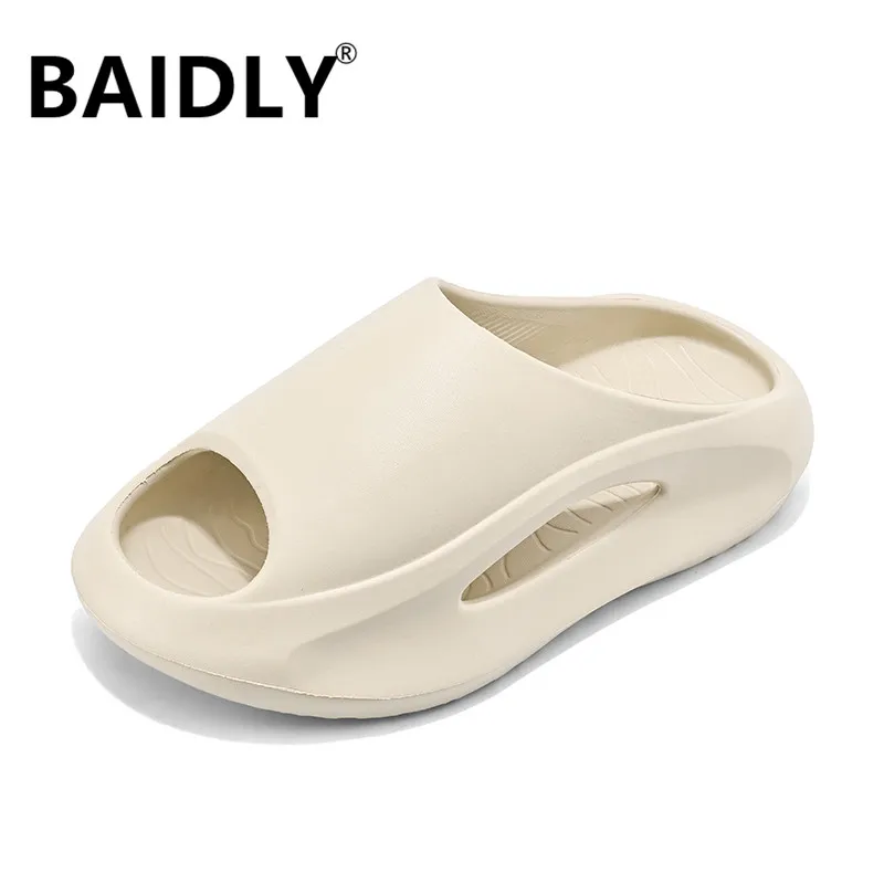 Women Thick Platform Cloud Slippers Summer Beach Eva Soft Sole Slide Sandals Leisure Men Ladies Indoor Bathroom Anti-slip Shoes