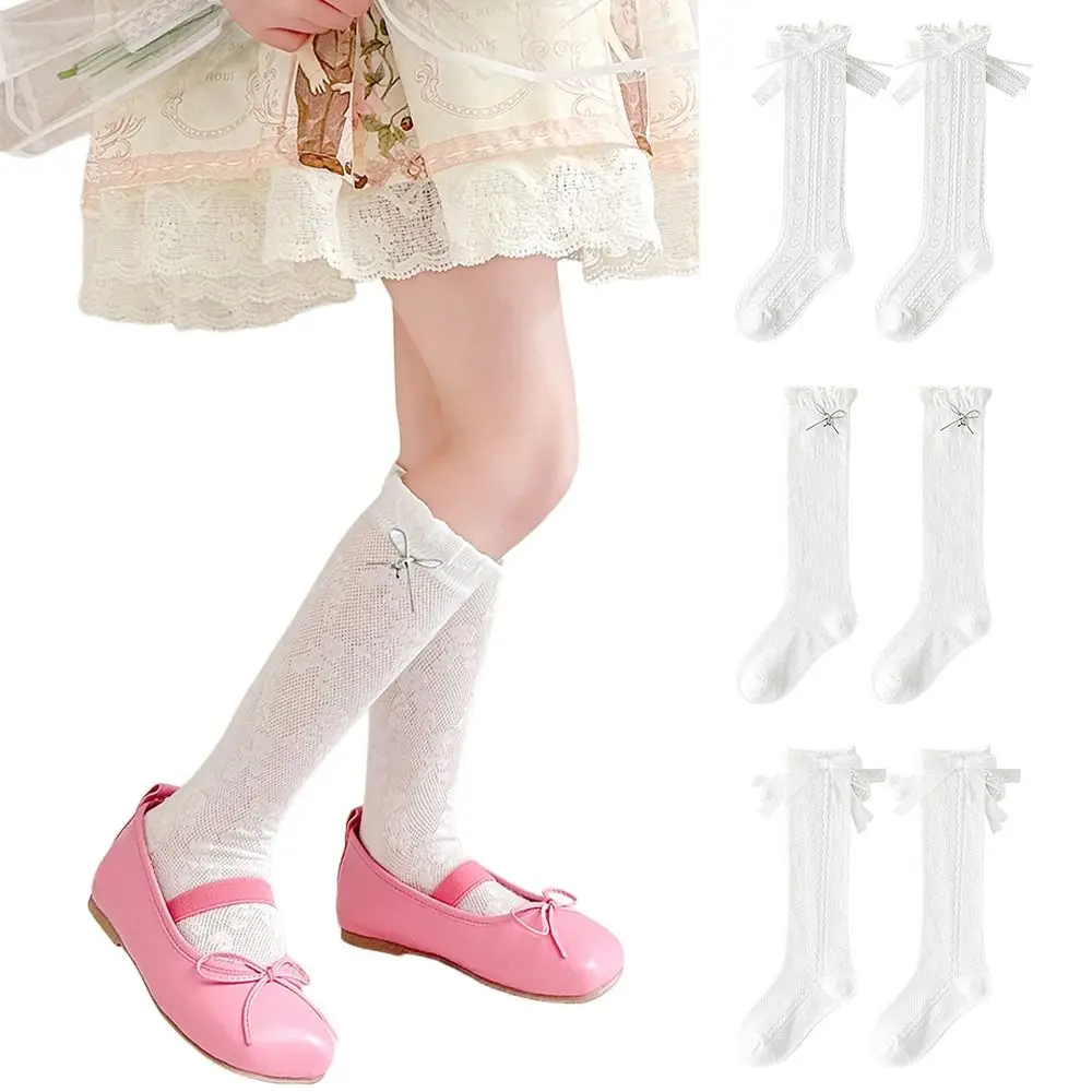 

Creative White Girl Calf Socks Thin Breathable Children's Long Socks Soft Breathable Sweat Absorption Summer Stockings Summer