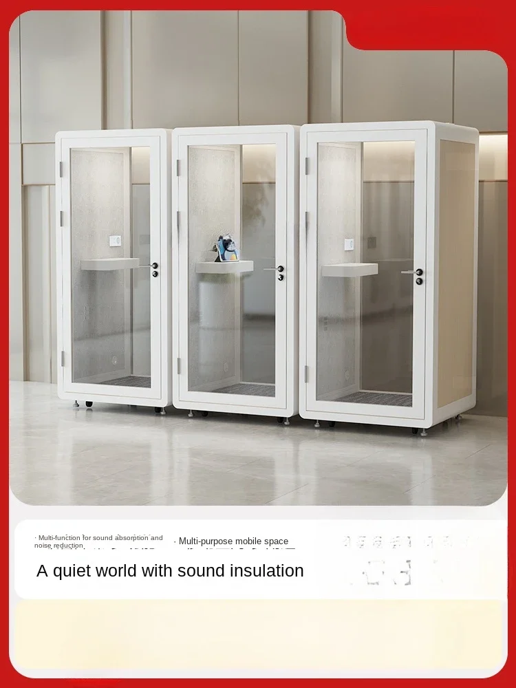 soundproofed room, home mobile silent cabin, indoor telephone booth, recording studio