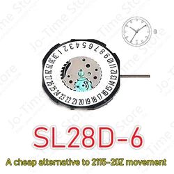 Substituição do Movimento Quartz Sunon, China Sl28, Sl28-6, Three Hands, Data do Calendário, Uma Alternativa Barata para 2115-20z