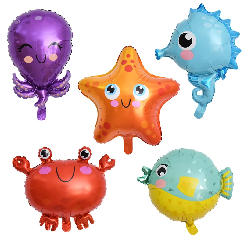 

Marine animals, octopuses, crabs, seahorses, octopuses, aluminum film balloons, birthday, wedding parties, holiday decorations