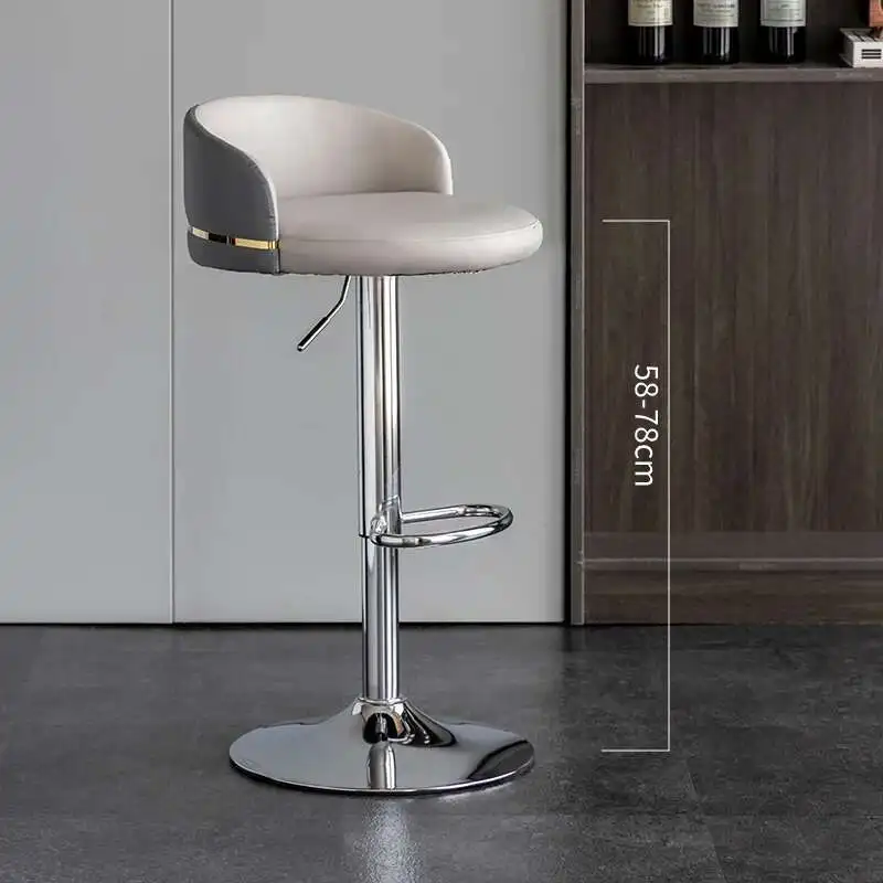 

Telescopic Modern Design Bar Stool Ergonomic Metal Rotatable Round Party Chairs White Light Luxury Tabourets De Bar Furniture