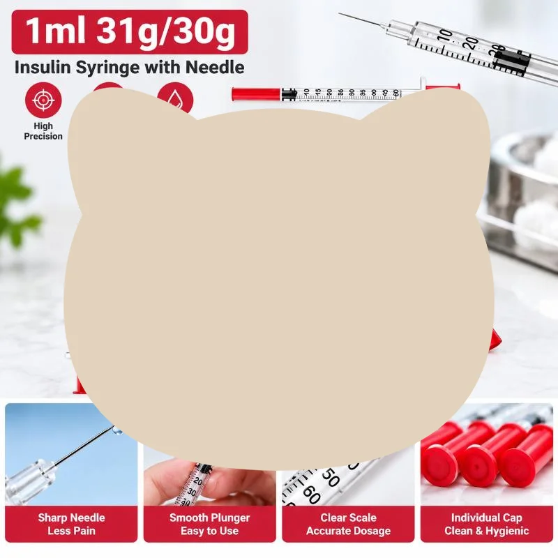 Disposable Insulin Injector Kit 40U Portable Small Liquid Dispensing Tool 1ml 30G 31G Consumable Supply For Daily Use Supply Se
