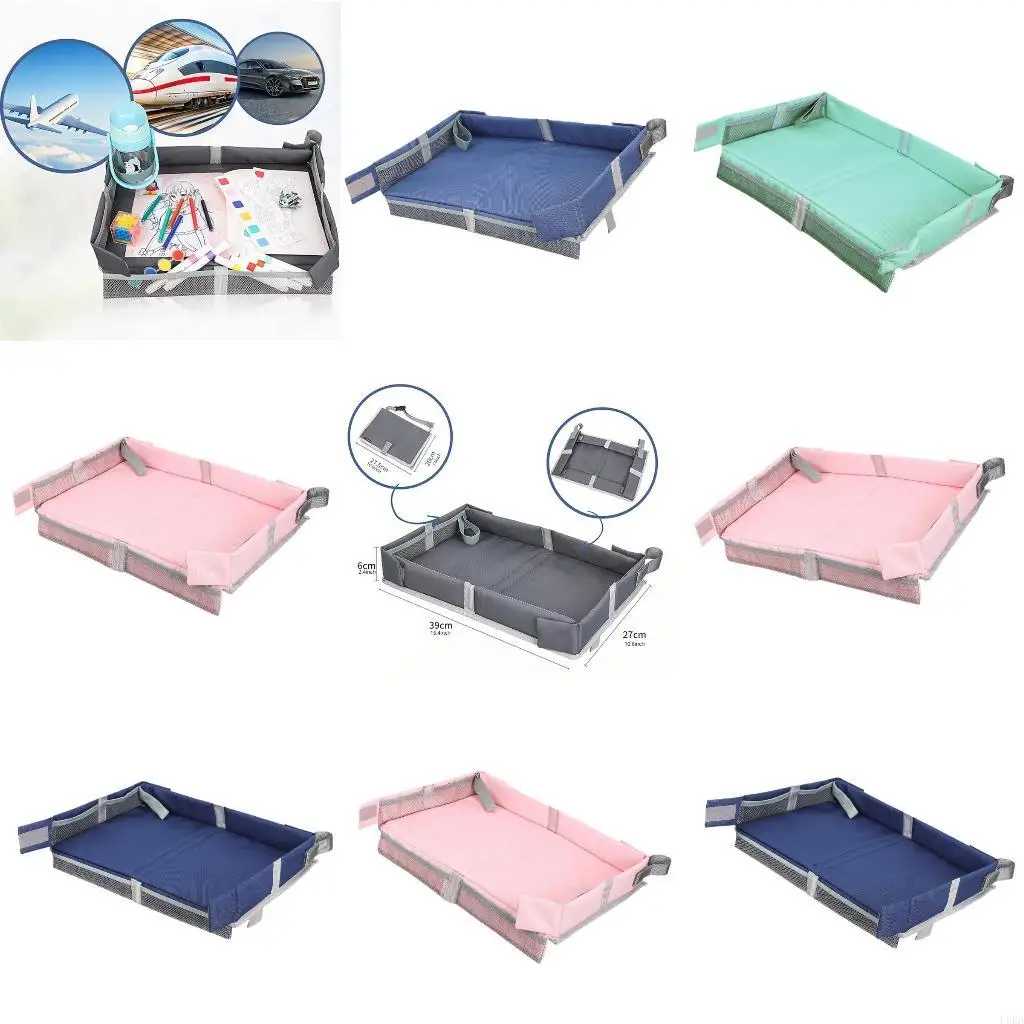 

Travel Tray for Kids Foldable Desk Entertainment Station Board for Drawing L8RB