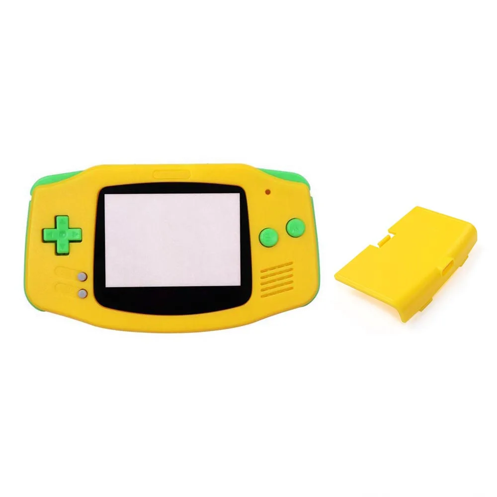 Cubierta de batería tipo C, carcasa completa compatible con kit LCD de retroiluminación laminada GBA V5 y soporte de pantalla GBA V2, botón personalizado