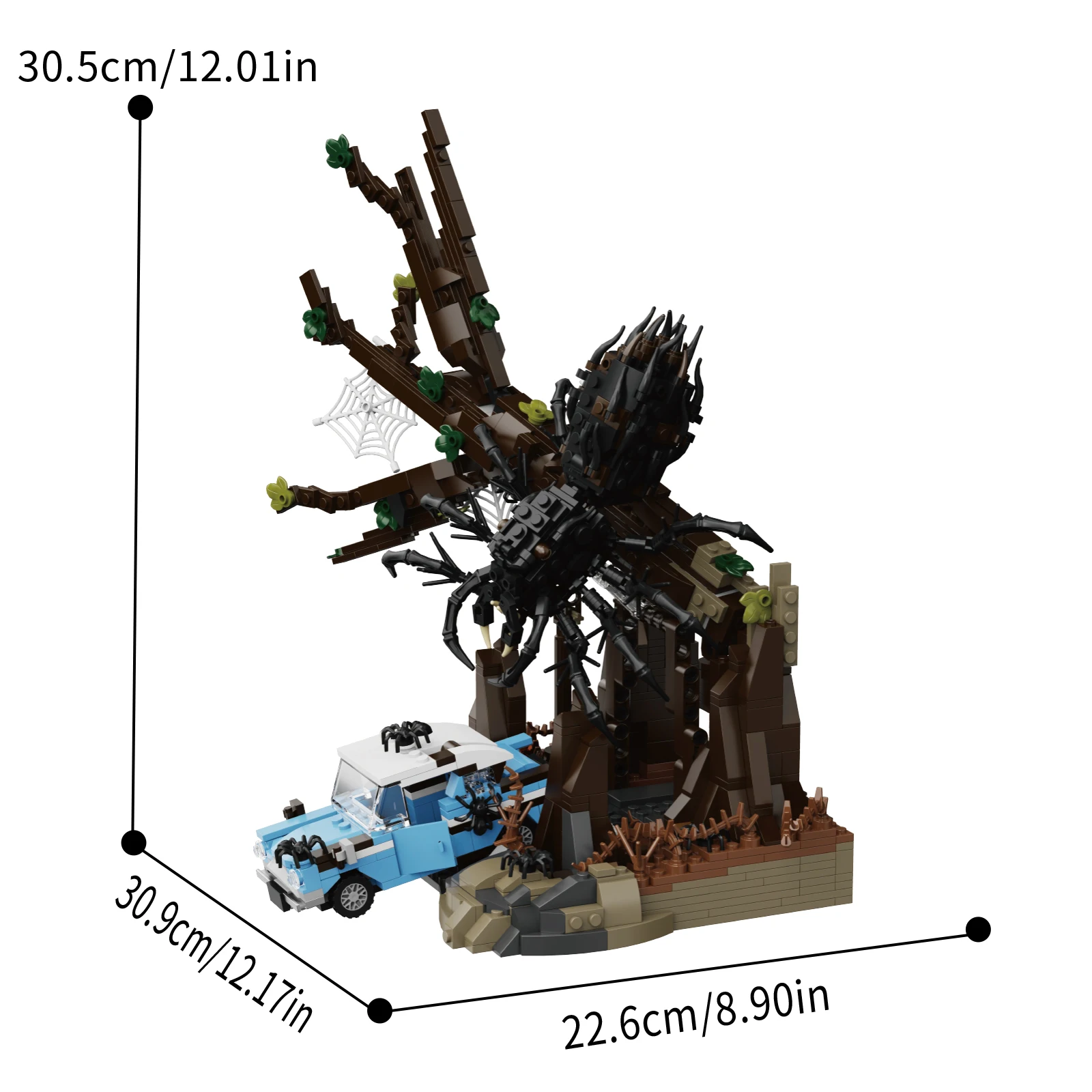 Giant Spider Nest Scène Model Bouwstenen Kit Gemonteerd MOC Bricks Kid Creatieve DIY Speelgoed Halloween Gift 66158 1412 STKS