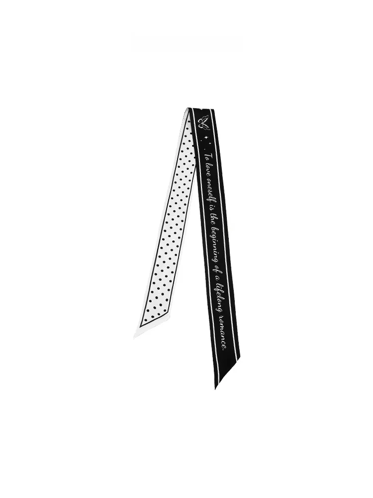 

Plant Romantic Date Simple Polka Dot Scarf Necktie Silk Women's Belt 2026 New Style Fashionable Versatile Silk Scarf Belt