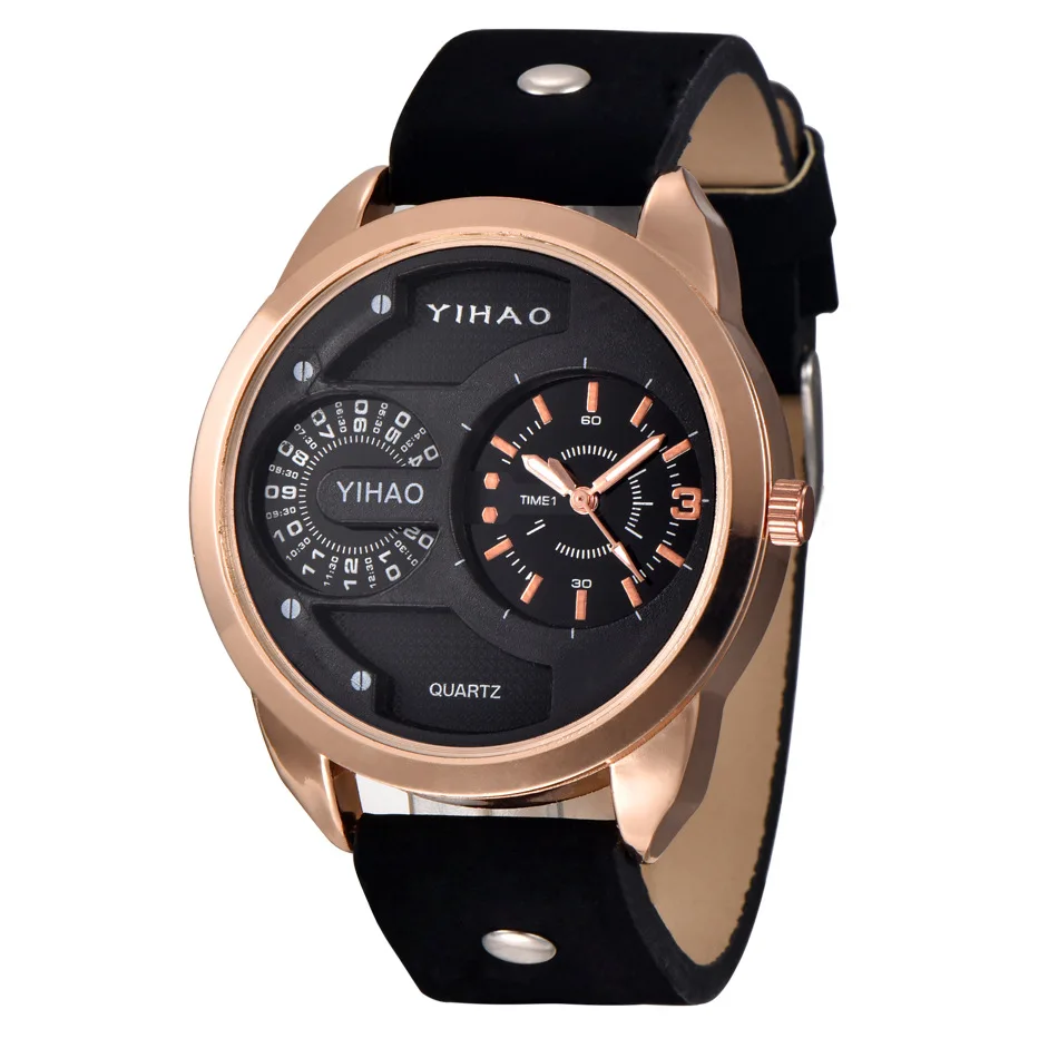 AL-81시계 남성용 가죽 쿼츠 시계 군용 스포츠 시계