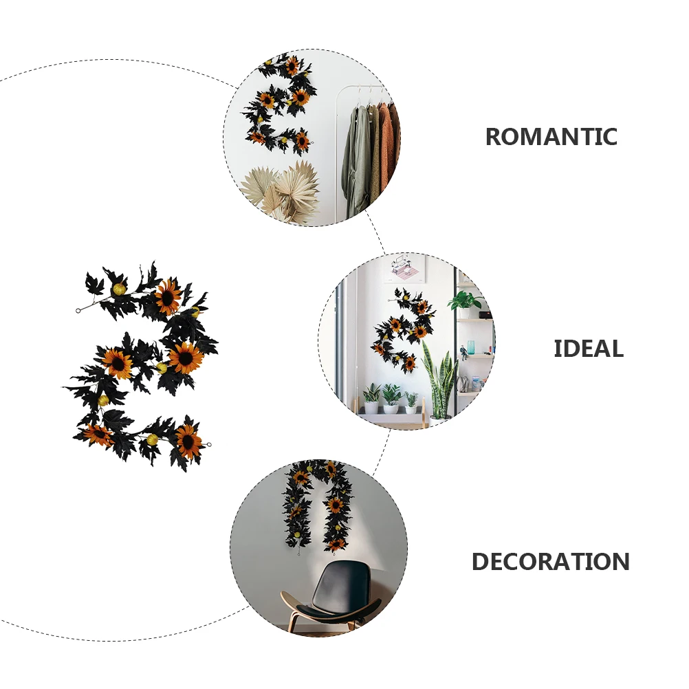 

Artificial Leaf Rattan Hanging Sunflower Decor For Hanging Rattan Wedding Party Home Festivalrattan Ornament