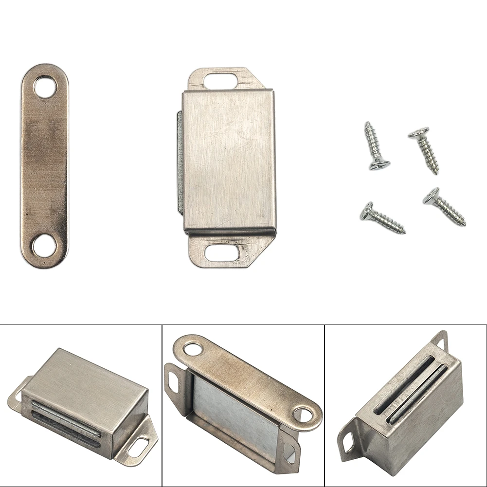 

10x Extremely Strong Magnetic Snapper Door Magnet Door Stops Hid Door Closer With Screw For Closet Cupboard Furniture Hardwar