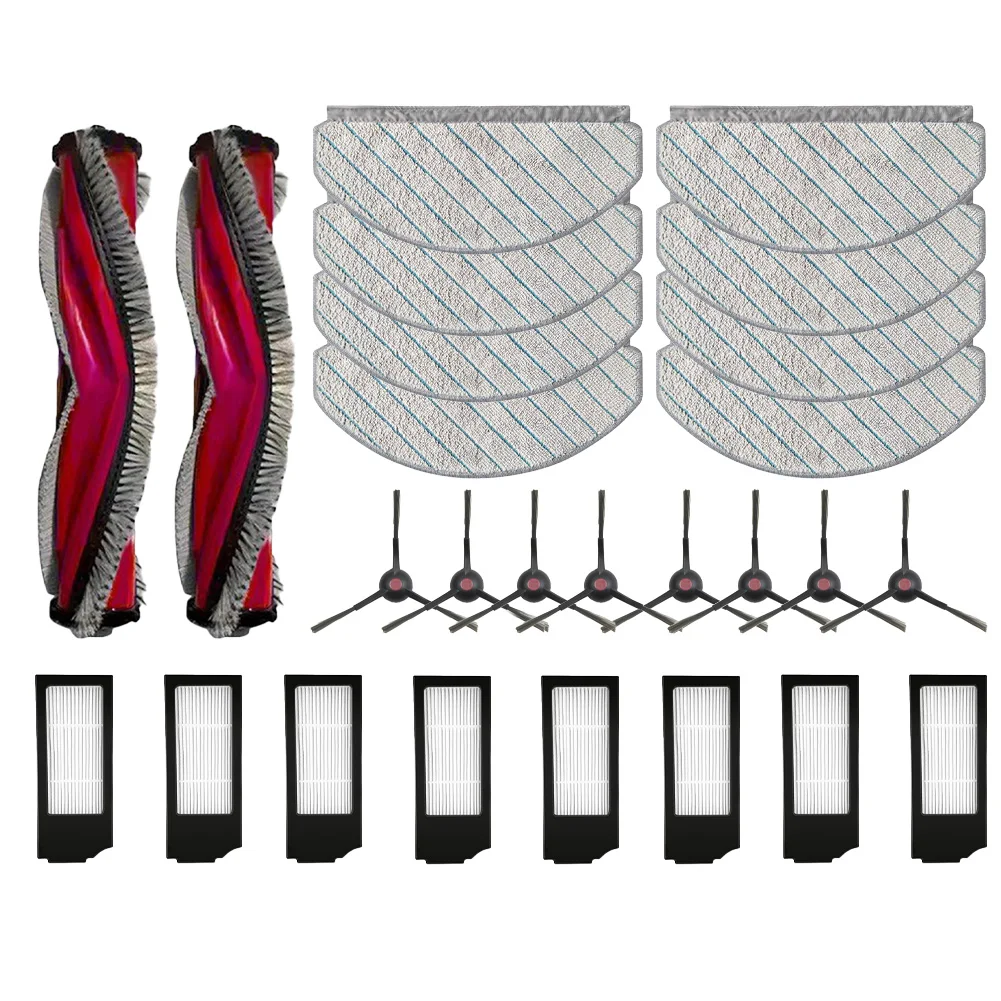 

26pcs For Yeedi For C12 For Pro Plus/ Roller Brush Side Brush/ Vacuum Cleaner Accessories Dislodges Embedded Debris