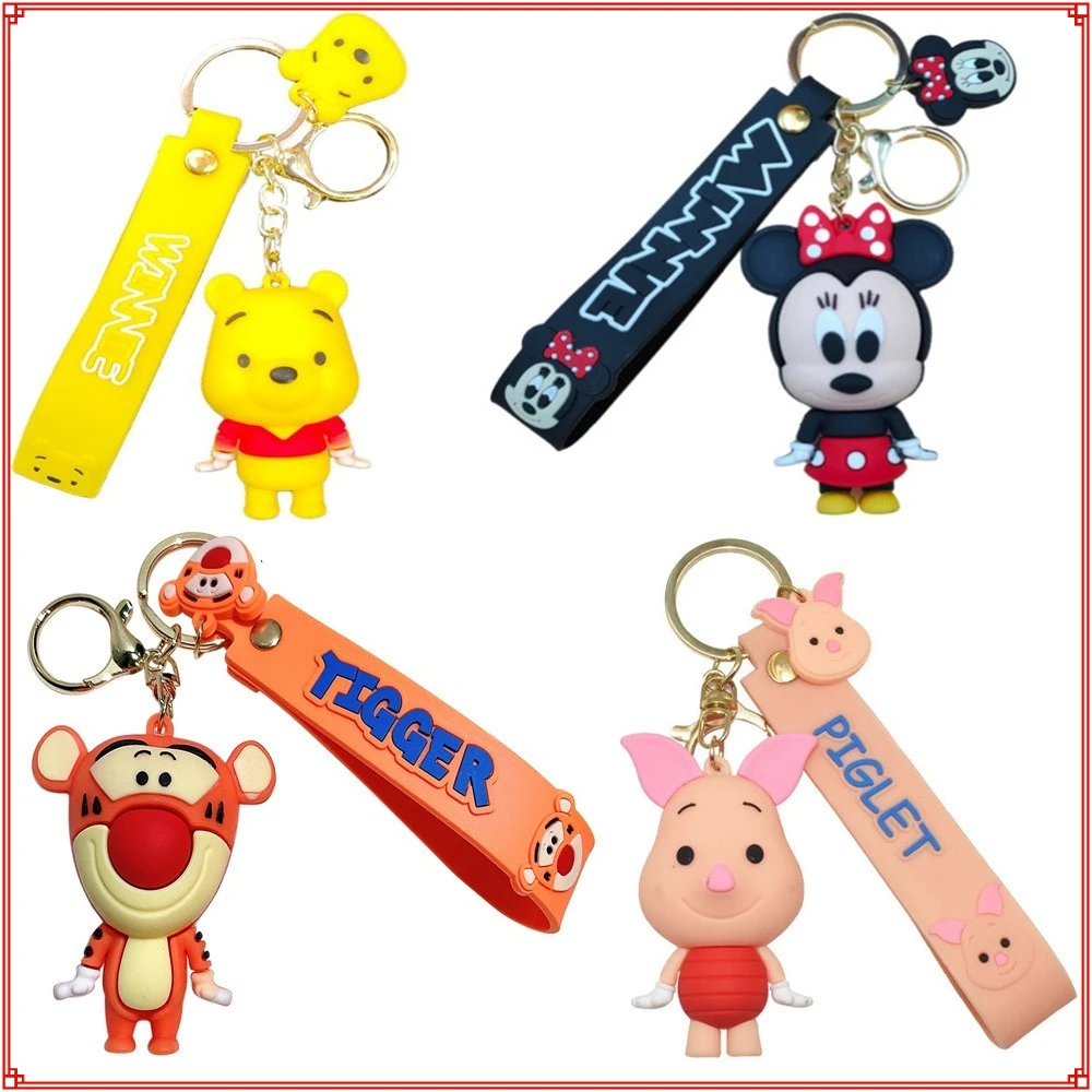 

Cartoon Disney Keychains Cute Figures Backpack Pendant Keyrings Couple Car Key Chains Decorative Accessories Kids Creative Gifts