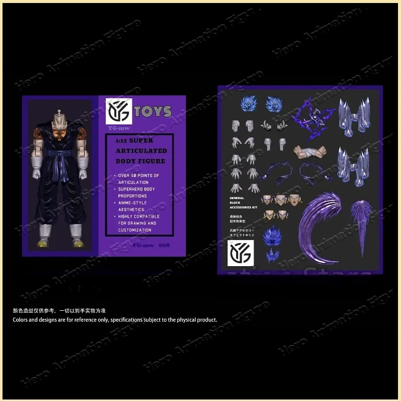 

In Stock YG-mw Toys Vegito Action Figure YGmw 07 08 Vegeta Dragon Ball SHF Super Saiyan God OC Vegetto Action Figures
