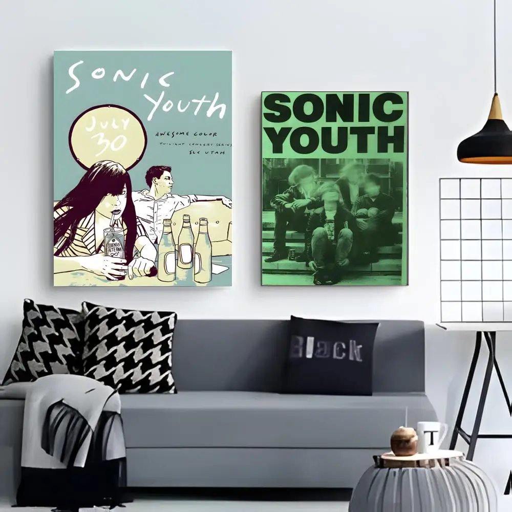 التجريبية روك المغني سونيك الشباب الفرقة المشارك ملصق جدار يطبع لغرفة المعيشة غرفة نوم مكتب هدية تزيين المنزل #5