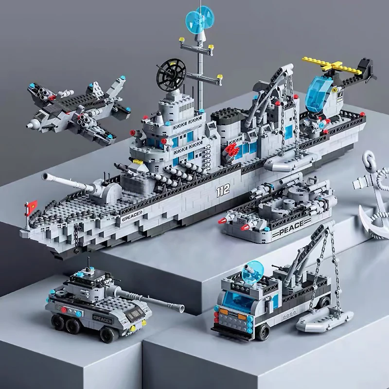 

1560-Piece Large Aircraft Carrier Building Set - Chinese Navy Warship Model for Boys, Educational Puzzle Gift for Kids Aged 6-12