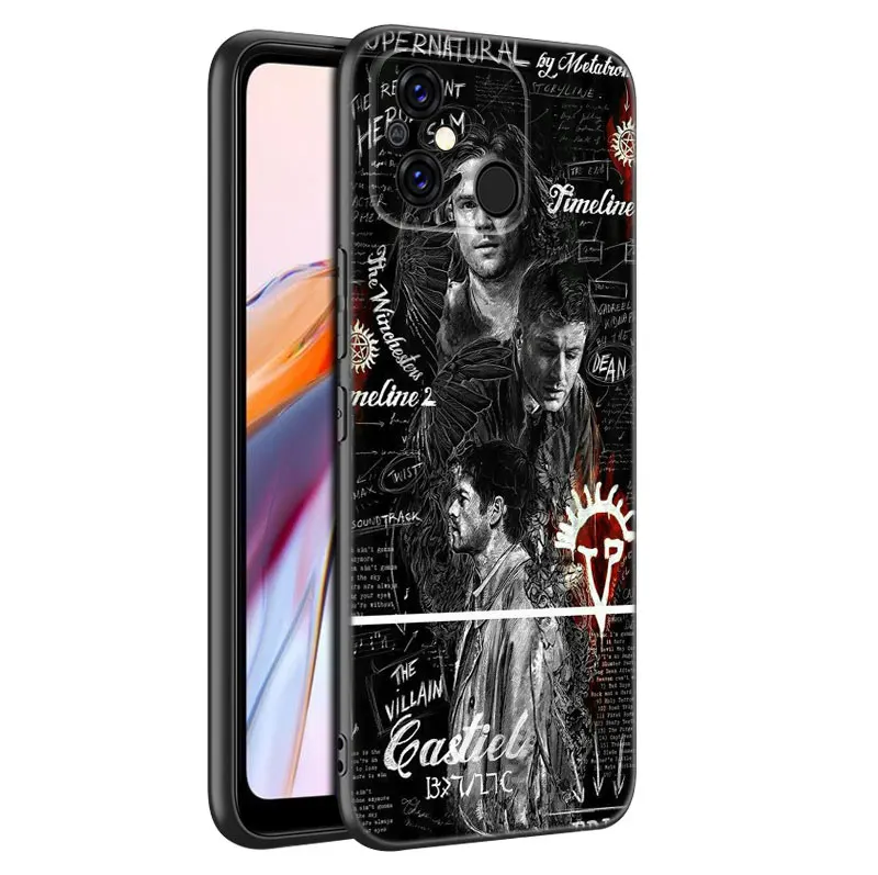 Supernatural Black Silicone Phone Case For Xiaomi Redmi 11 Prime 11A 12C 13C A1 A2 + 12 4G 10 5G 8A 9A 10A 9C 10C 9i 12R Note 9T