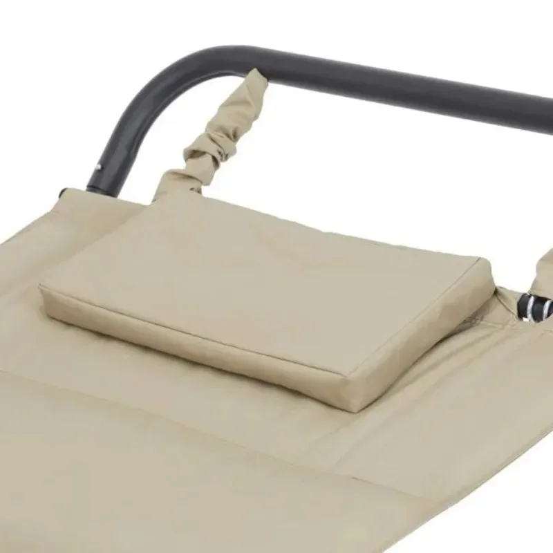 z كرسي مريح للاستخدام الخارجي، أرجوحة بوليستر مع حامل ووسادة، بني مقاس 90.55 بوصة طول × 38 بوصة عرض × 32 بوصة ارتفاع