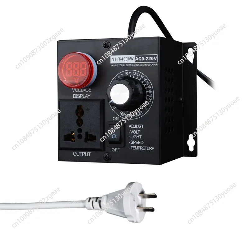 Speed Control Switch for Ceiling Fan, Stepless Transmission, Temperature Regulation and Dimming, 4kW, 220V