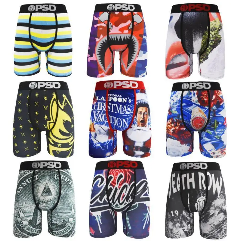 Sexy Print Men Underwear Boxer Cueca Male Panty Lingerie Men Underpants Panty Boxershorts S-XXL