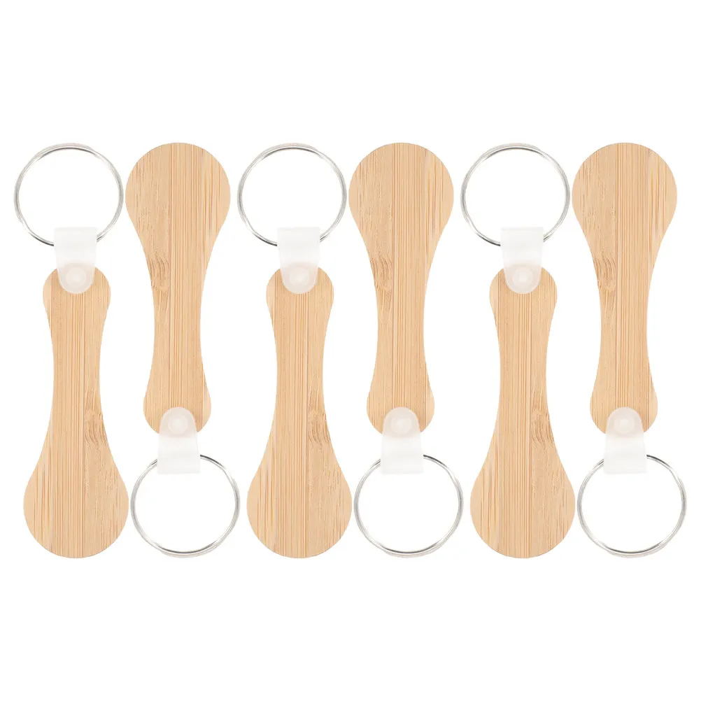 

Набор из 6 экологичных бамбуковых брелоков-жетонов для тележек, деревянный держатель для монет для разблокировки тележек для покупок, компактный портативный держатель для продуктовых тележек