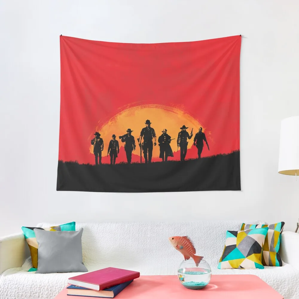 Red Dead Redemption Fan Art Tapestry Bedroom Decor Wallpaper Bedroom Korean Room Decor Tapestry