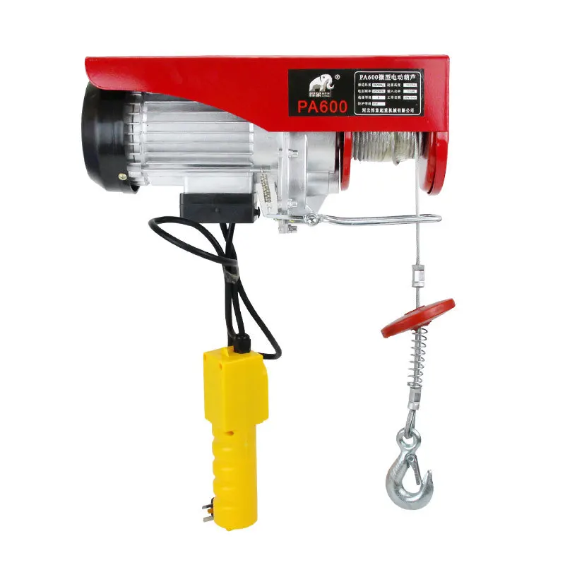 Household miniature electric hoist 220v small wire rope electric hoist small crane decoration hoist hoist 200KG 500KG 0.5T