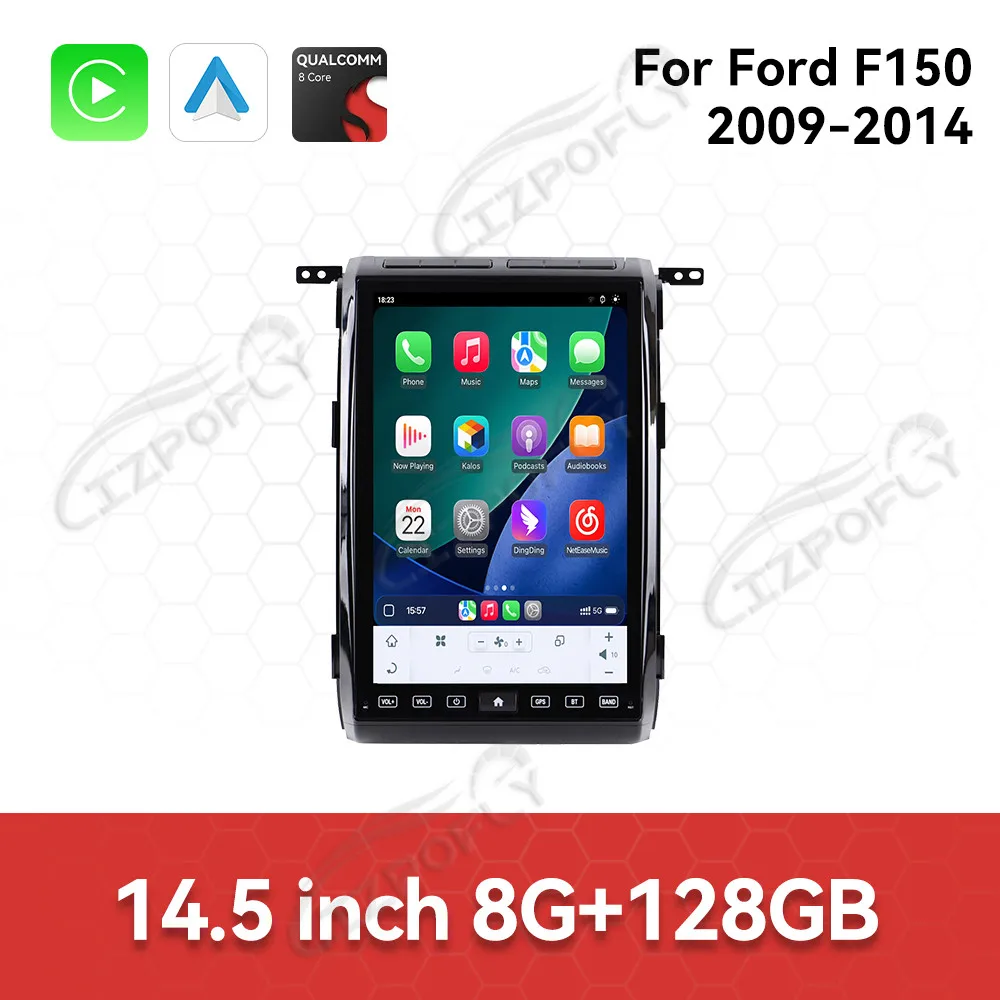 

Автомобильное радио с сенсорным экраном для Ford F150 2009-2014, Android, GPS, автомобильное мультимедиа, авторадио, стереоприемник, головка Un