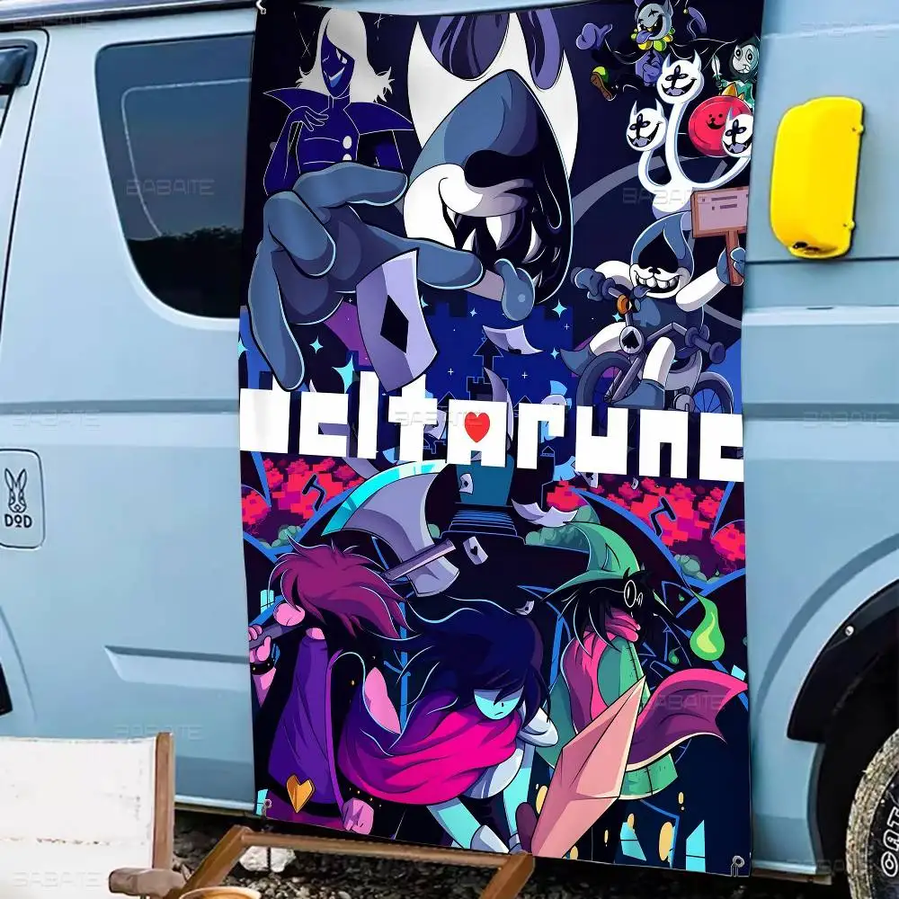 Deltarune Game Banner Kunstdruck Japanische Wandflagge Anime Wandbehang Home Decor