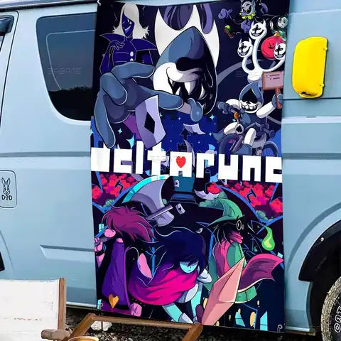 델타룬 게임 배너 아트 프린팅 일본 벽걸이 애니메이션 벽 장식 홈 데코