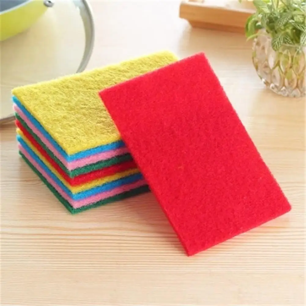 20Pcs Kitchen Cleaning Sponge Scouring Pad Anti-grease Double Sided Home Cleaning Pot Pan Washer Scrubbing Pad Dish Scrubber